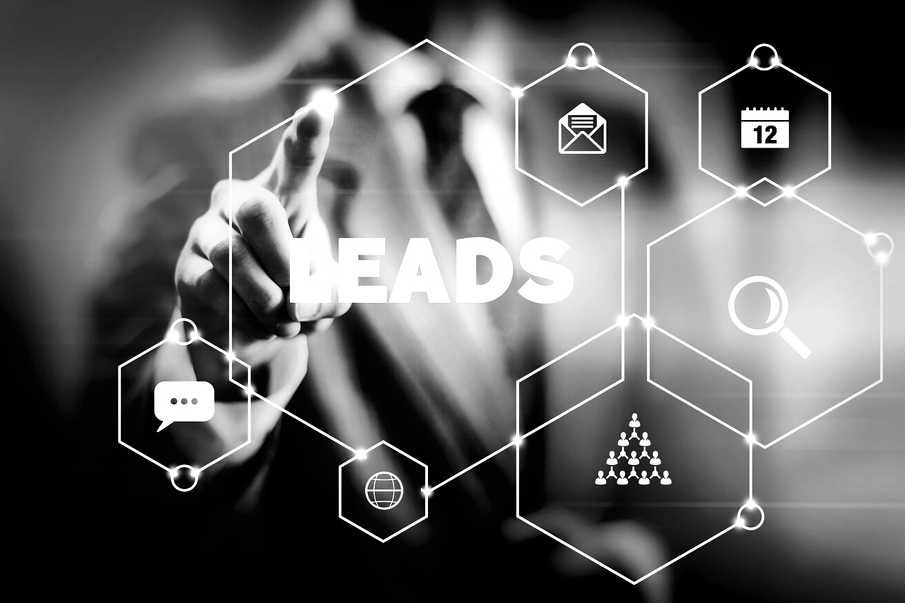 Marketing leads and sales concept.